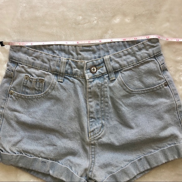 SR NIKSD High Rise Light-Wash Denim Jean Shorts Size 26 - Picture 5 of 7